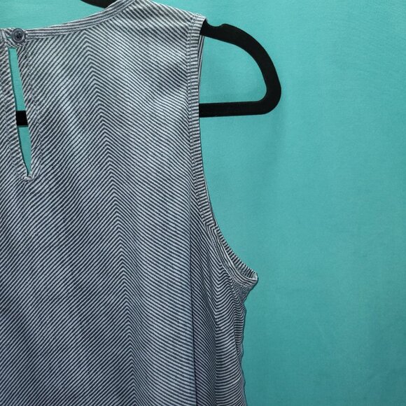 Aventura Womens Sleeveless Dress XS Blue & White Geometric Pattern 100% Modal - Picture 9 of 9